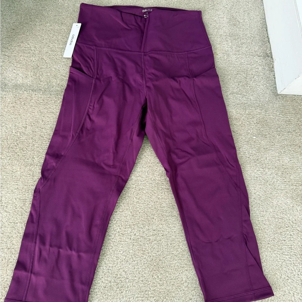 Purple High-Waisted Leggings - Picture 1 of 5